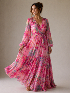 Marlowe & June™ | Wrap Dress with Floral Print