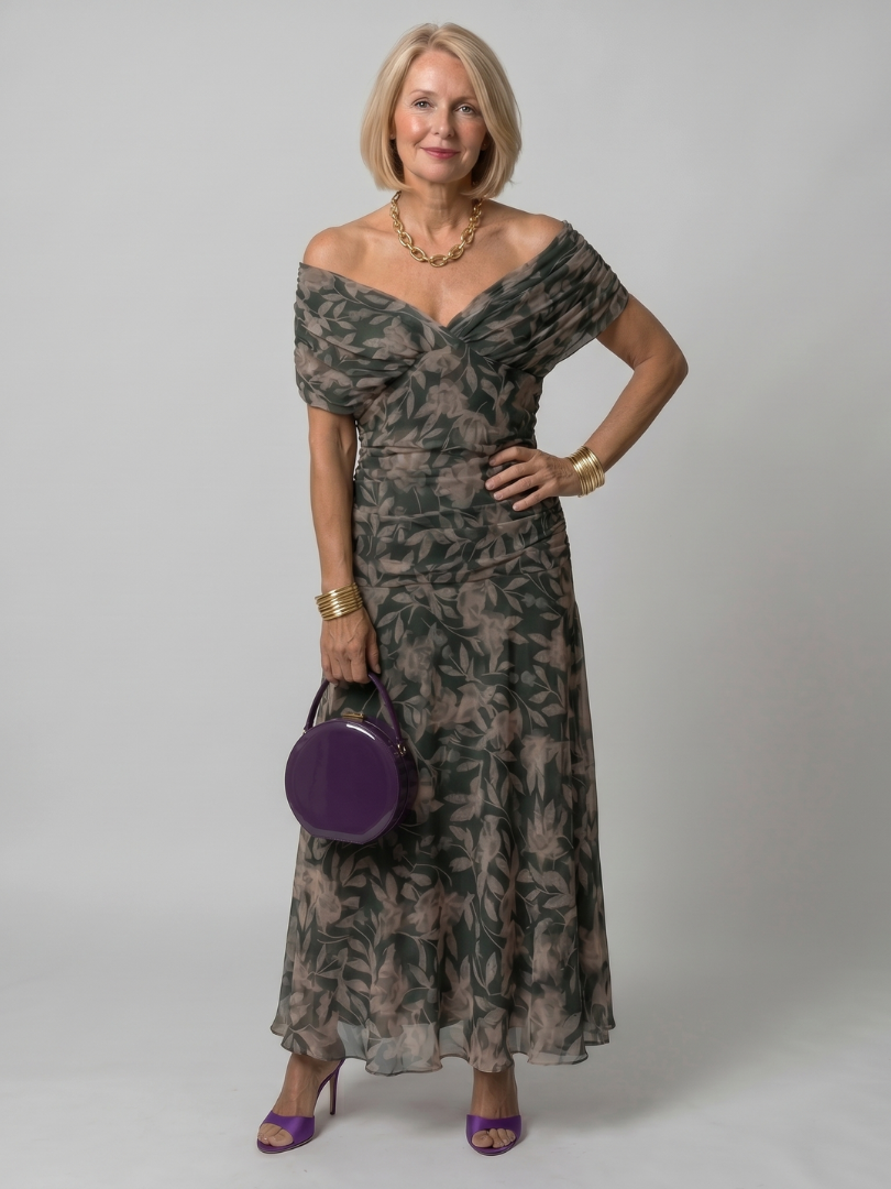 Marlowe & June™ | Off Shoulder Flow Midi Dress