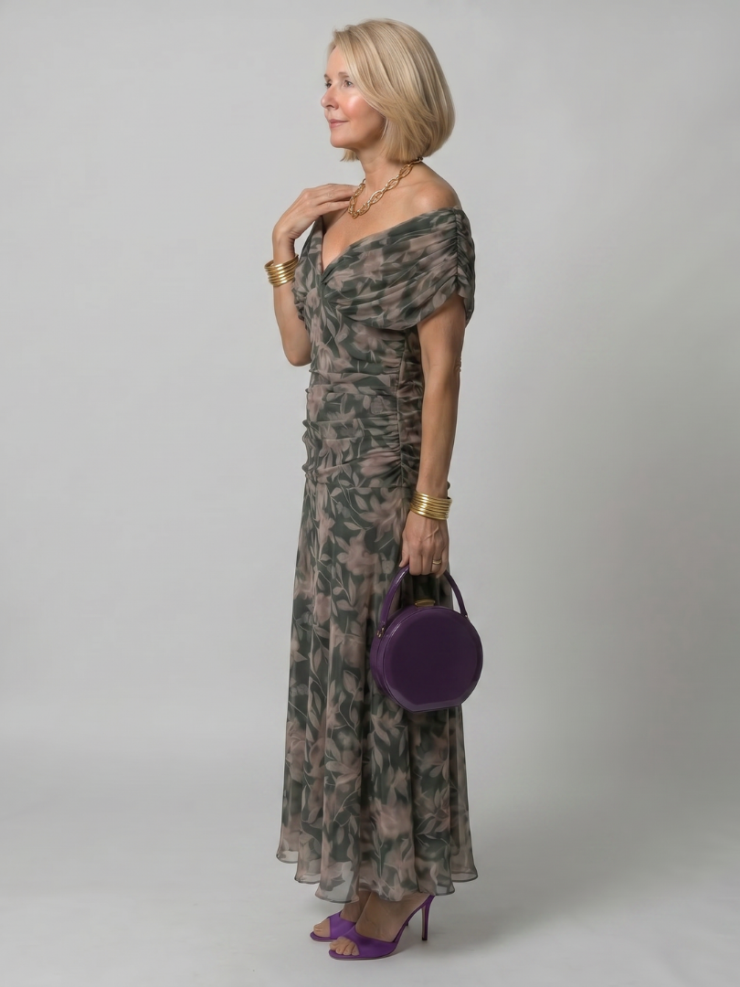 Marlowe & June™ | Off Shoulder Flow Midi Dress