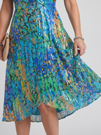 Mirabel | Flutter Sleeve Gathered Waist Floral Print Midi Dress