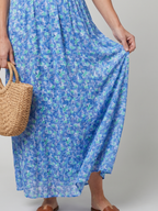 Juna | Short Sleeve Ditsy Floral Print Midi Dress
