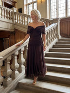 Marlowe & June™ | Off Shoulder Flow Midi Dress