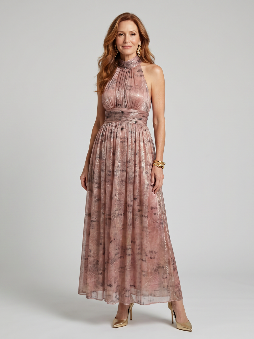 Marlowe & June™ | Textured Finish Sleeveless Midi Dress