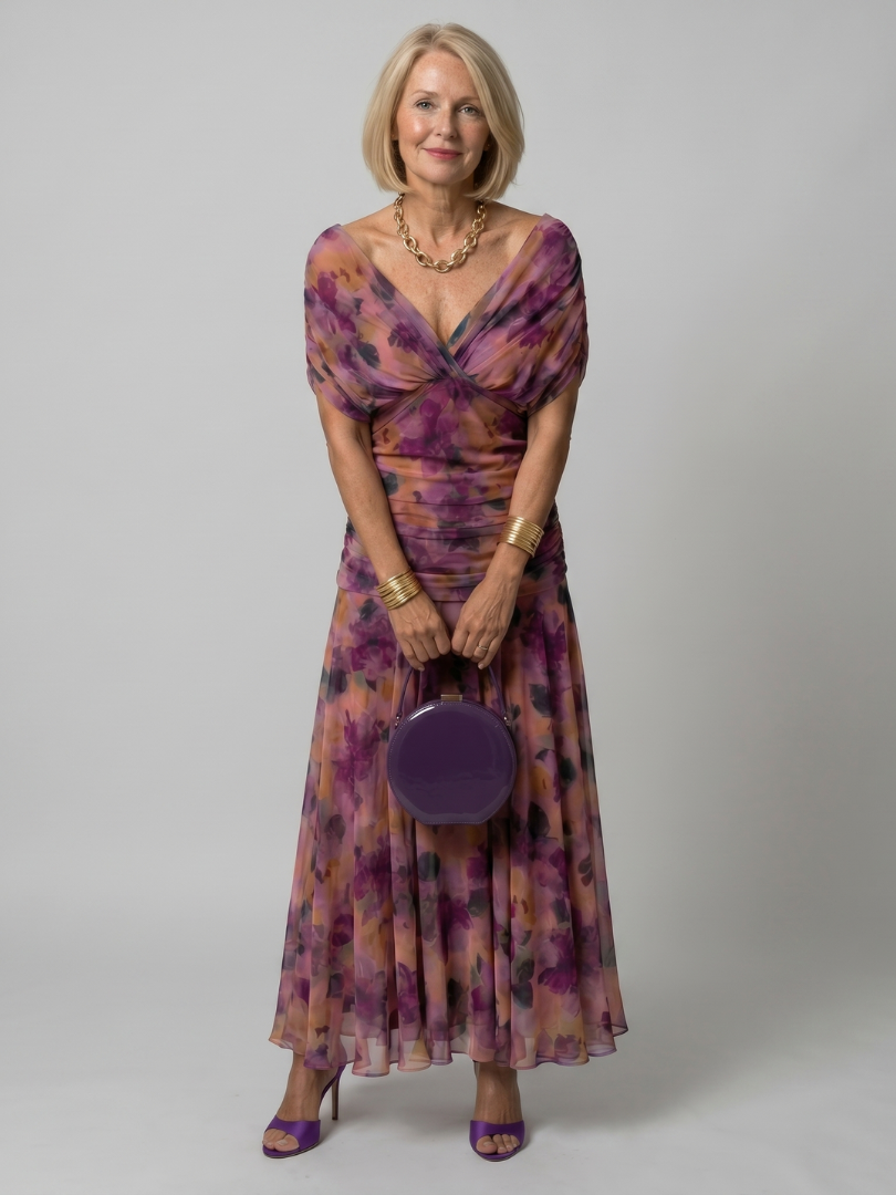 Marlowe & June™ | Off Shoulder Flow Midi Dress