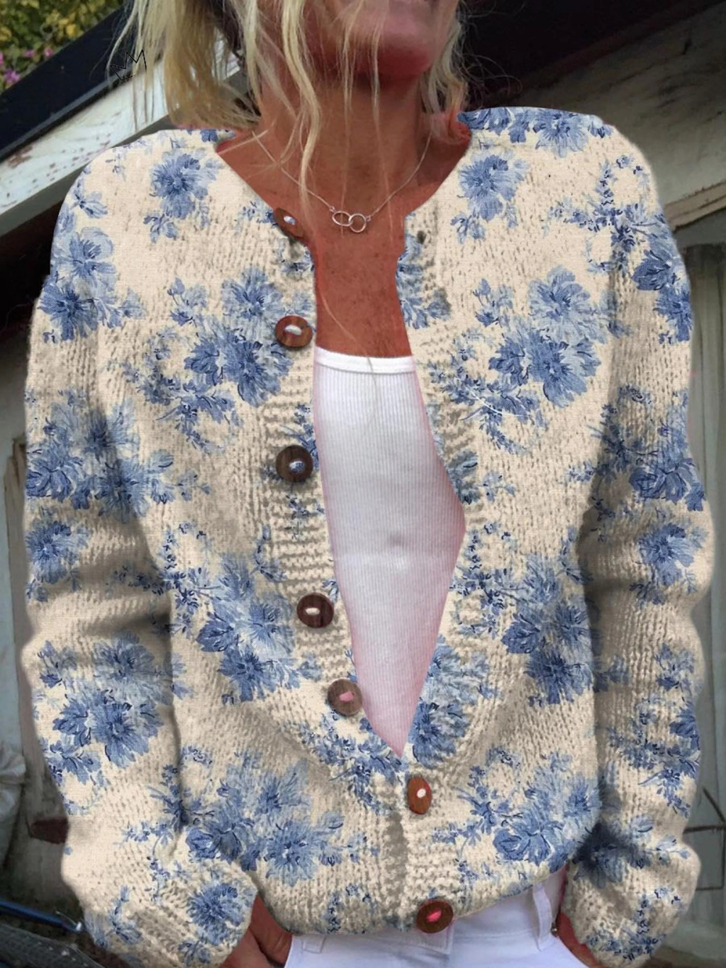 Daysie | Vintage Floral Knit Cardigan Sweater