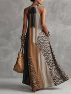 Myrna™ Leopard Halter Maxi Dress