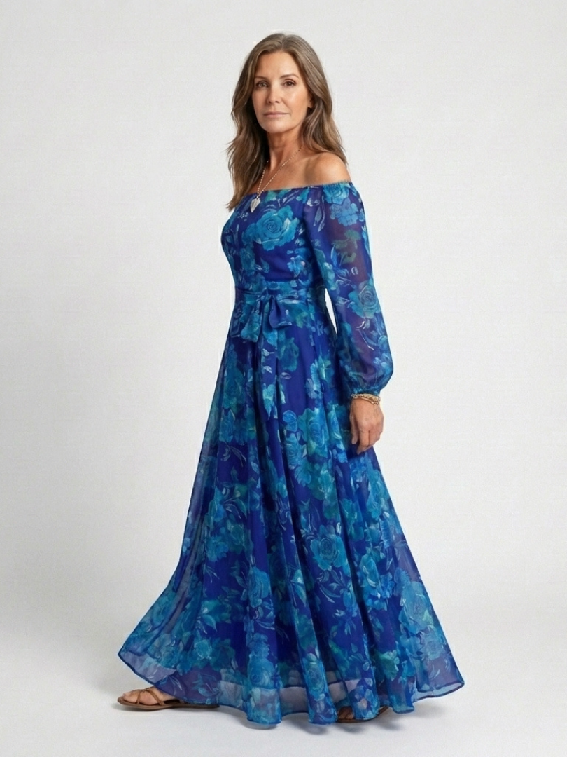 Marlowe & June™ | Off Shoulder Floral Maxi Dress