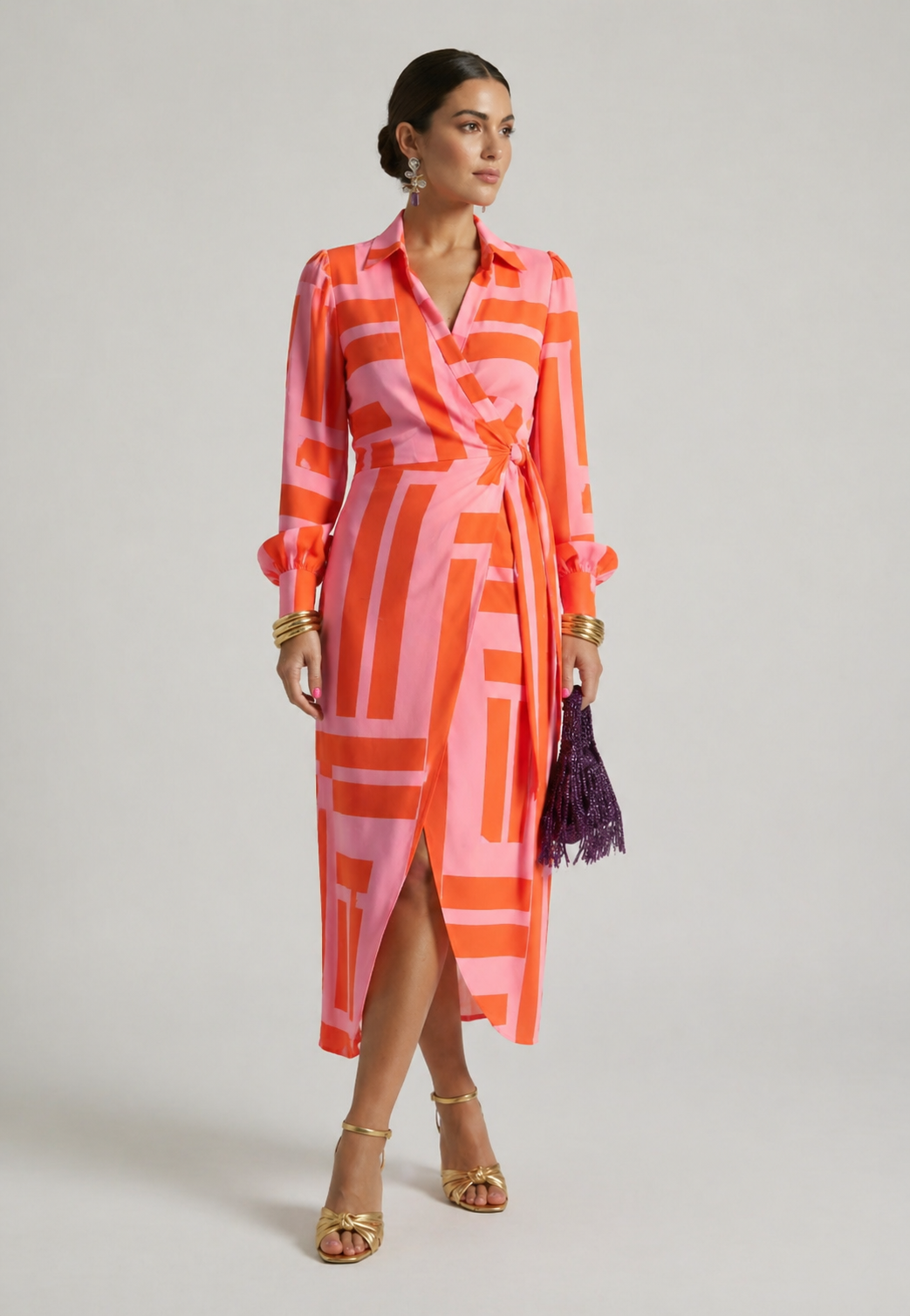 Marlowe & June™ | Printed Wrap Dress
