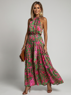 Rowen | Draped Halter Midi Dress