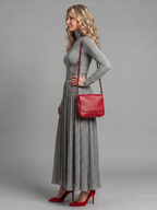 Lana | Long Sleeve Turtleneck Defined Waist Midi Dress