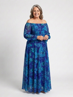 Marlowe & June™ | Off Shoulder Floral Maxi Dress
