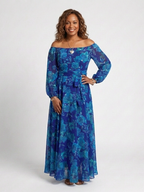 Marlowe & June™ | Off Shoulder Floral Maxi Dress