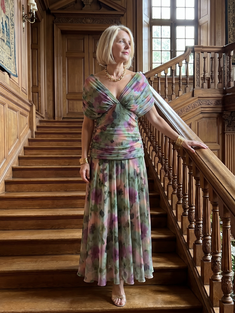 Marlowe & June™ | Off Shoulder Flow Midi Dress