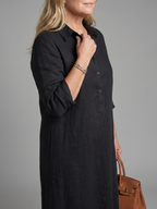 Veronica | Long Sleeve Relaxed Silhouette Maxi Dress
