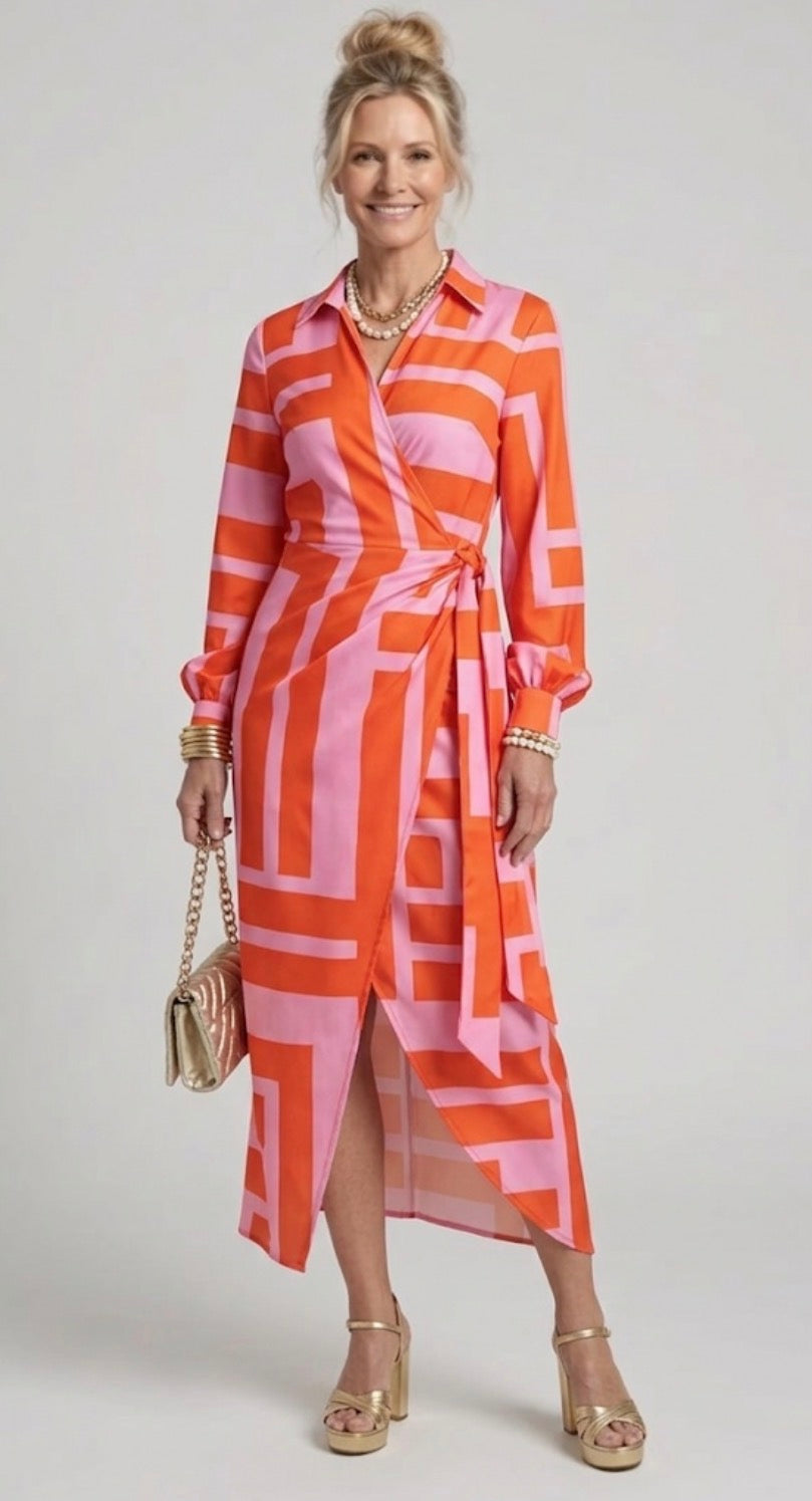 Marlowe & June™ | Printed Wrap Dress