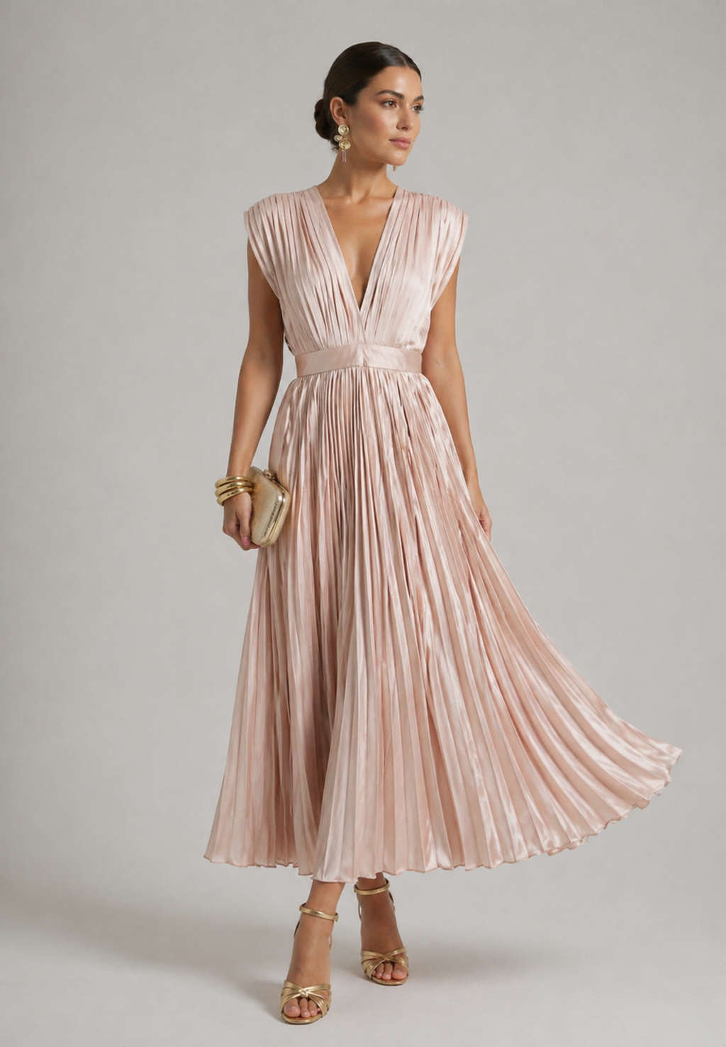 Marlowe & June™ | Timeless Pleated Midi Dress