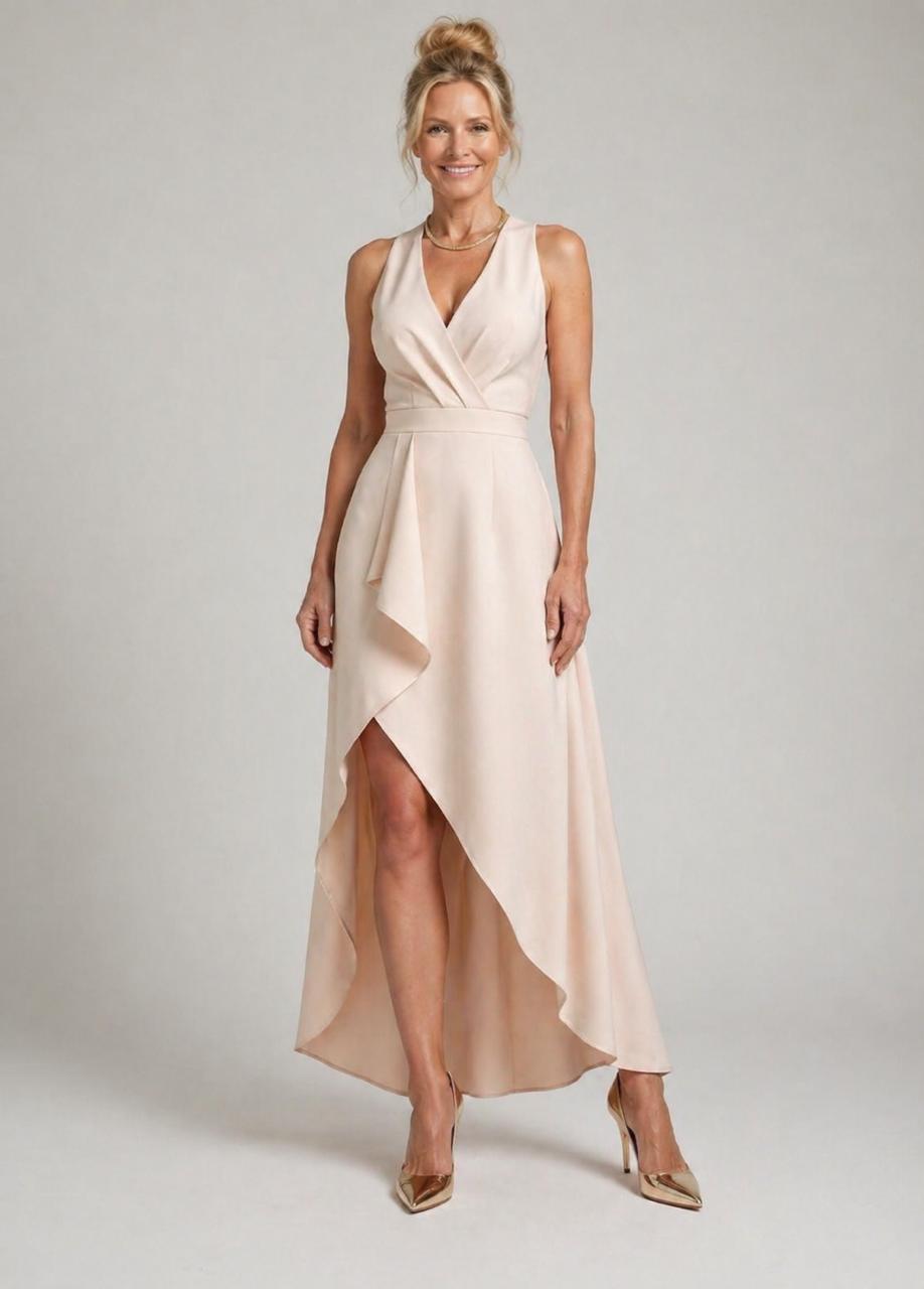 Marlowe & June™ |Midi Wrap Dress with V-Neck