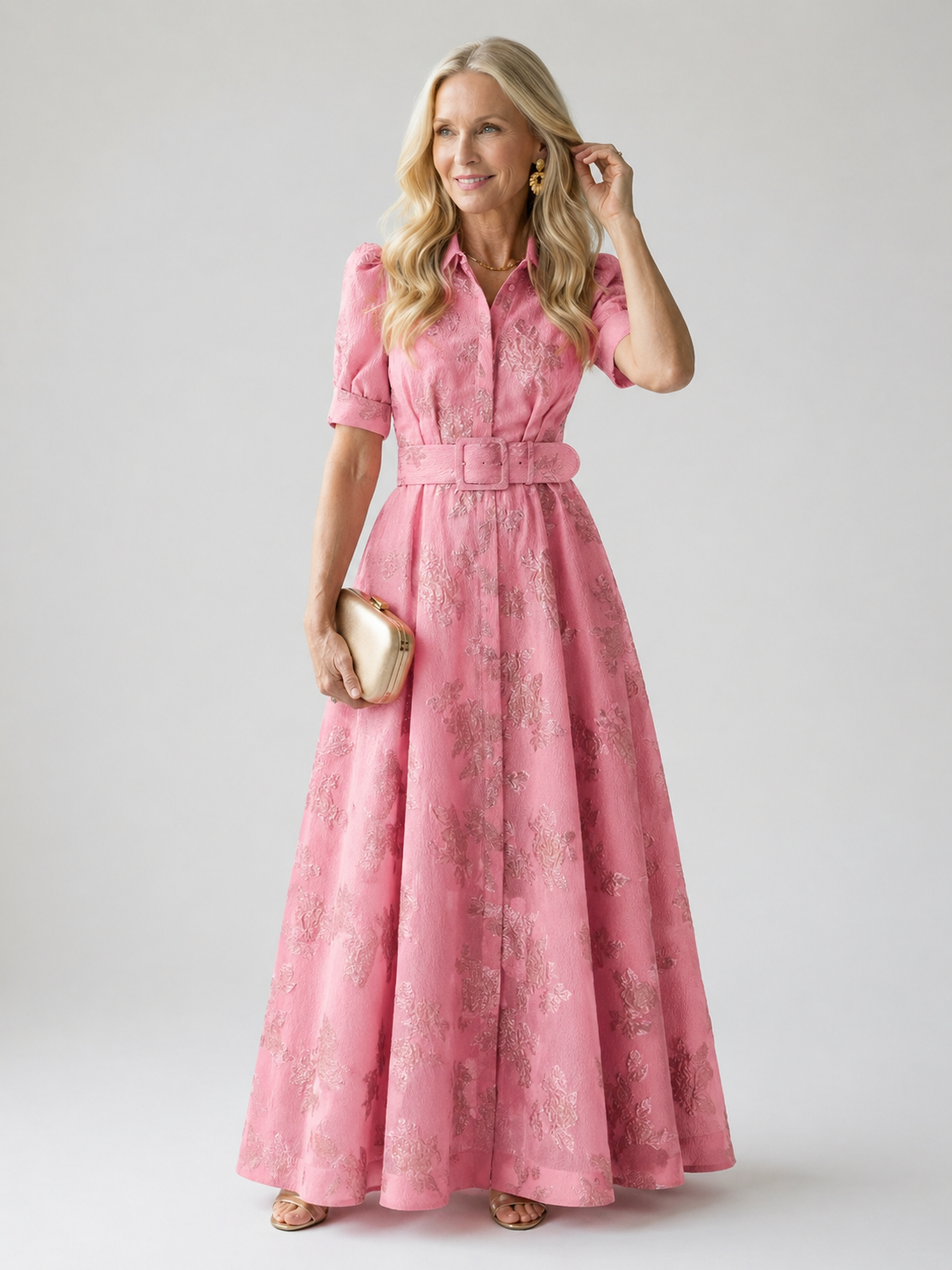Marlowe & June™ | Belted Floral Maxi Dress