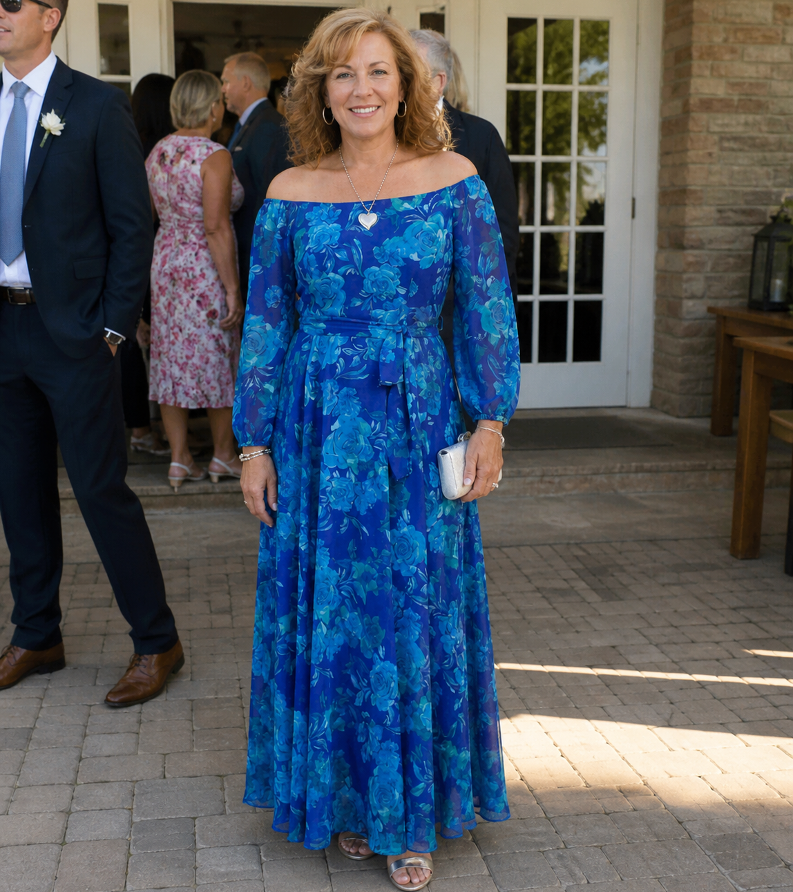 Marlowe & June™ | Off Shoulder Floral Maxi Dress