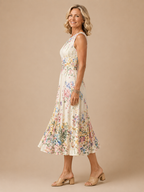 Paige | Sleeveless Floral Midi Dress