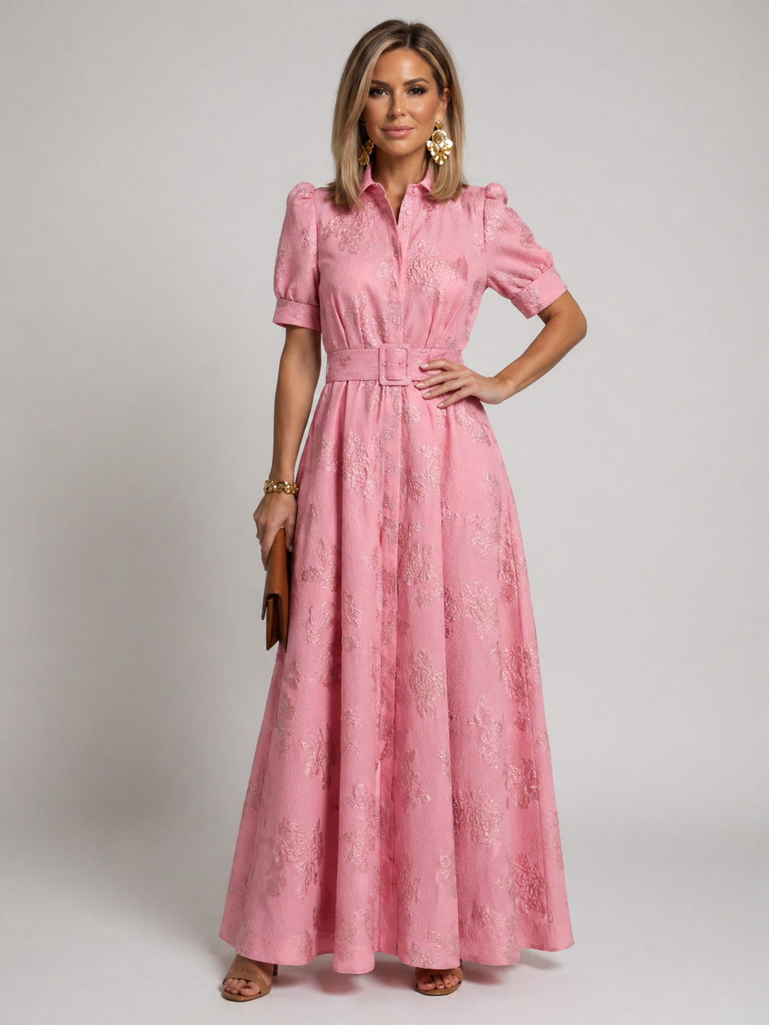 Marlowe & June™ | Belted Floral Maxi Dress