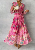 Marlowe & June™ | Wrap Dress with Floral Print
