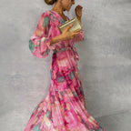 Marlowe & June™ | Wrap Dress with Floral Print