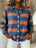 Sarah | Plaid Knitted Cardigan