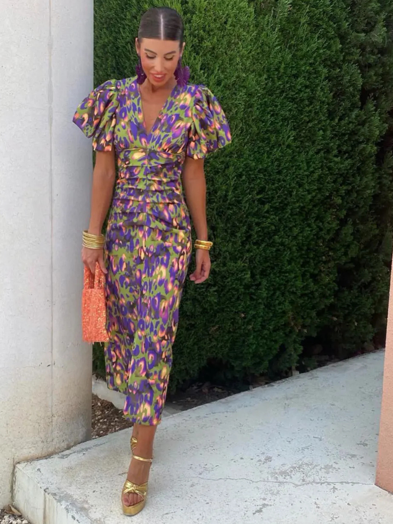 Marlowe & June™ | Vivid Pleated Midi Dress
