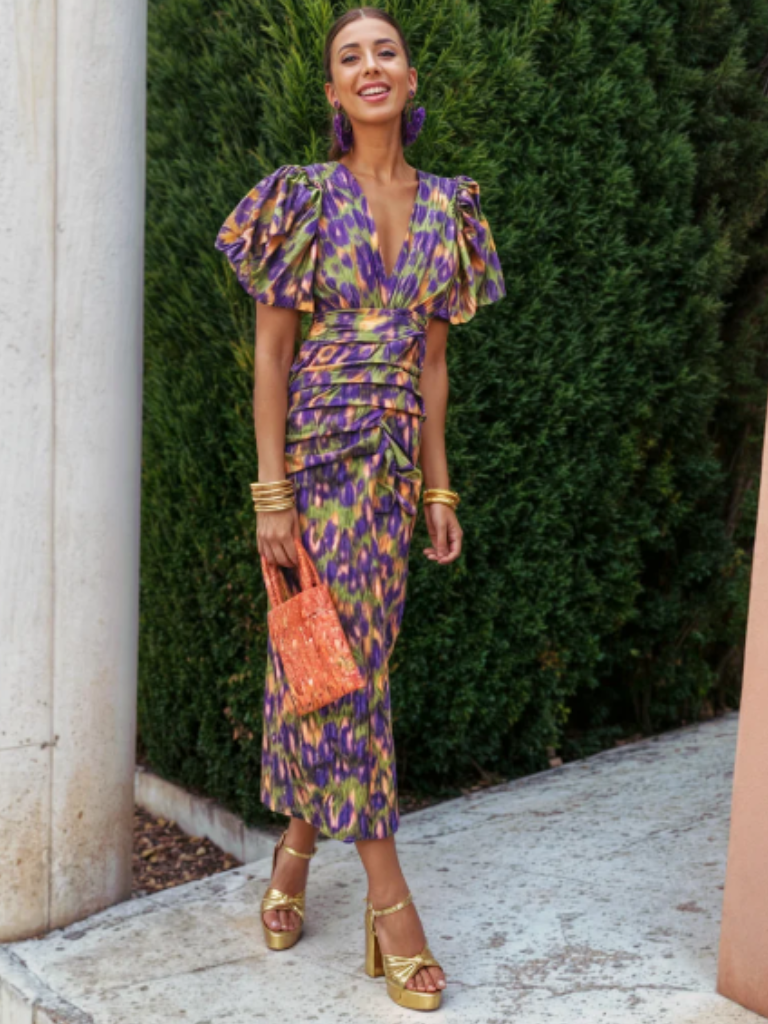 Marlowe & June™ | Vivid Pleated Midi Dress