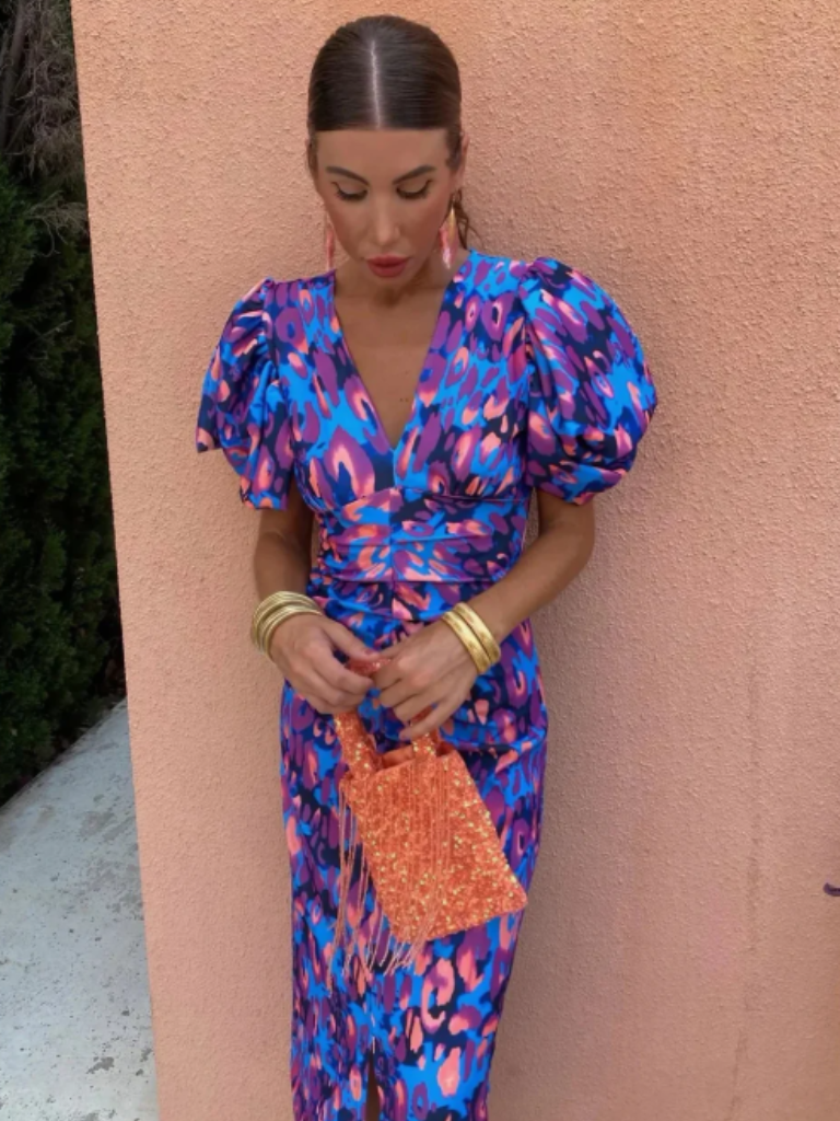 Marlowe & June™ | Vivid Pleated Midi Dress