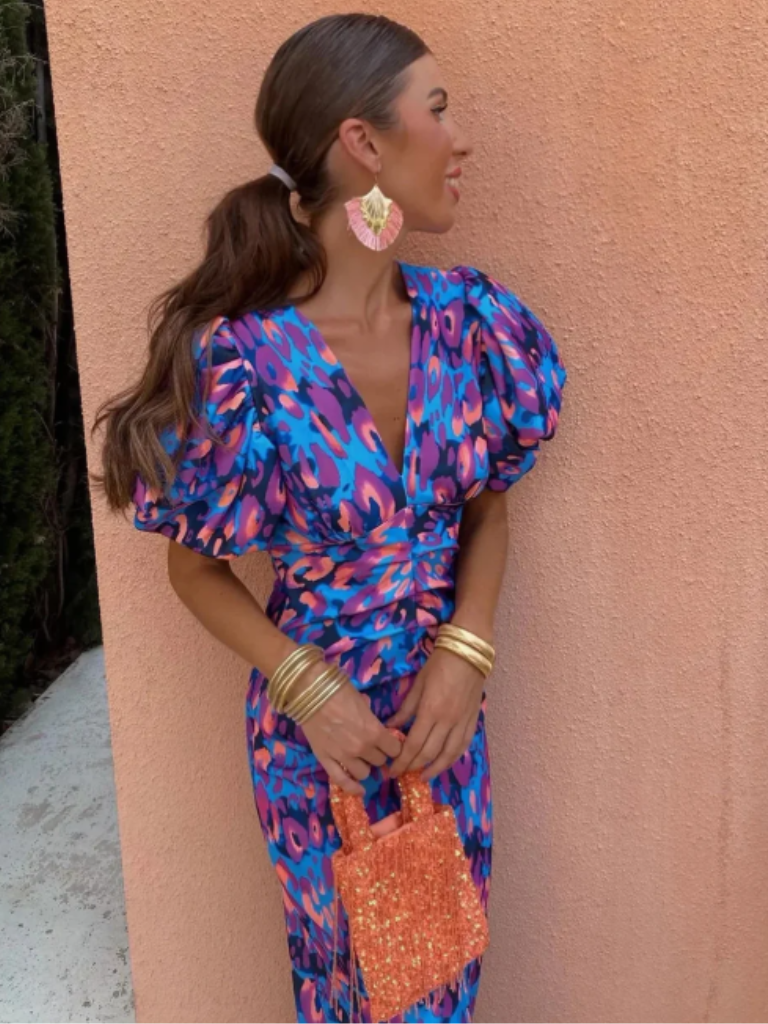 Marlowe & June™ | Vivid Pleated Midi Dress