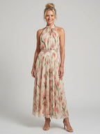 Marlowe & June™ | Halter Neck Floral Midi Dress