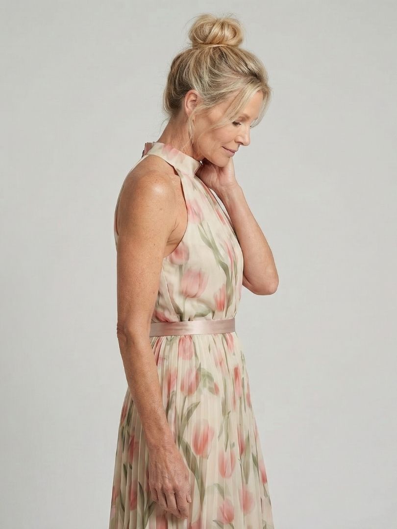 Marlowe & June™ | Halter Neck Floral Midi Dress