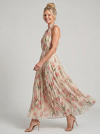 Marlowe & June™ | Halter Neck Floral Midi Dress