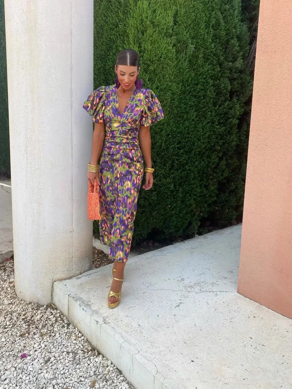 Marlowe & June™ | Dress with Puff Sleeves