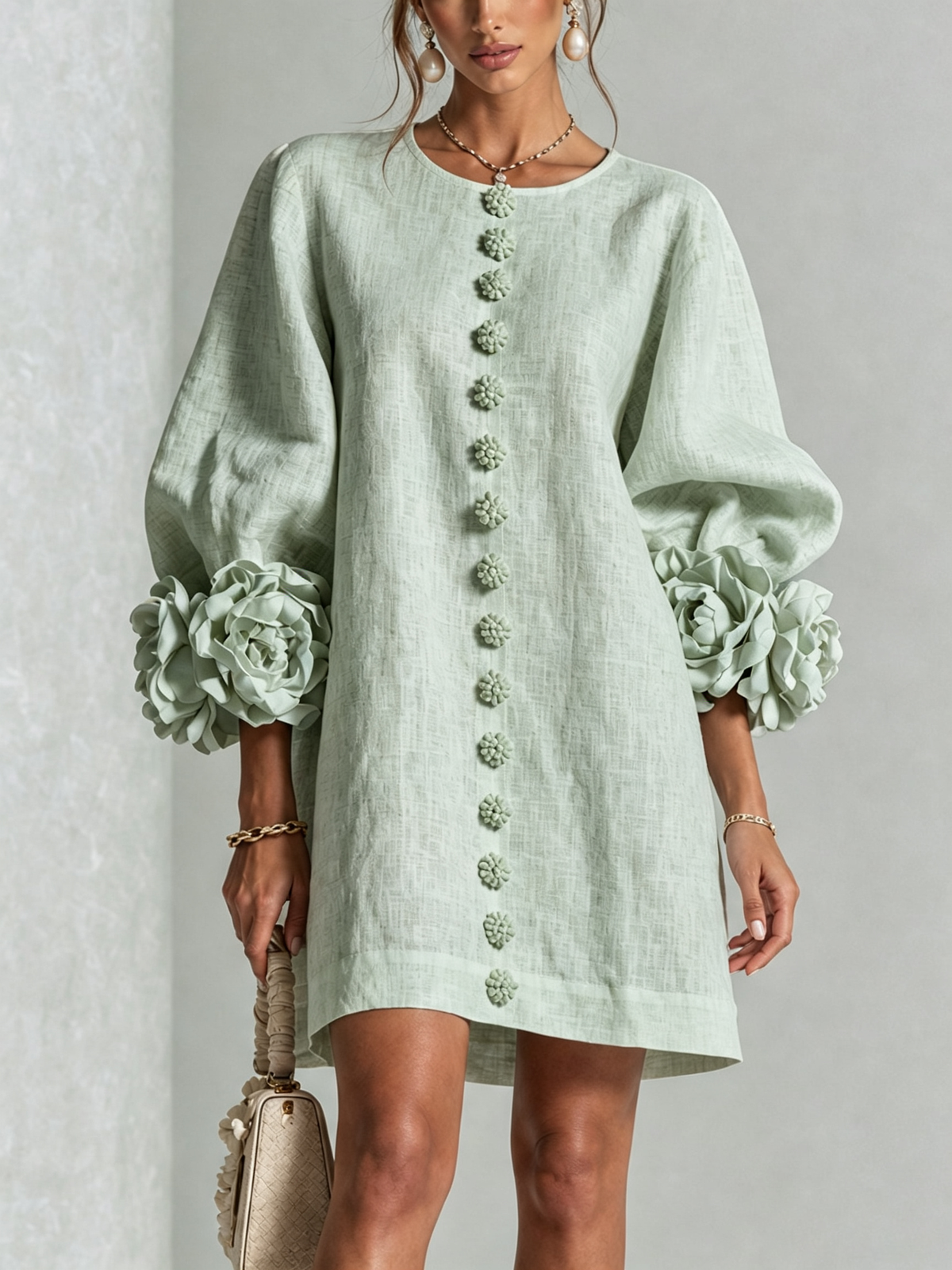 Henrietta™ Floral Button-Down Mini Dress