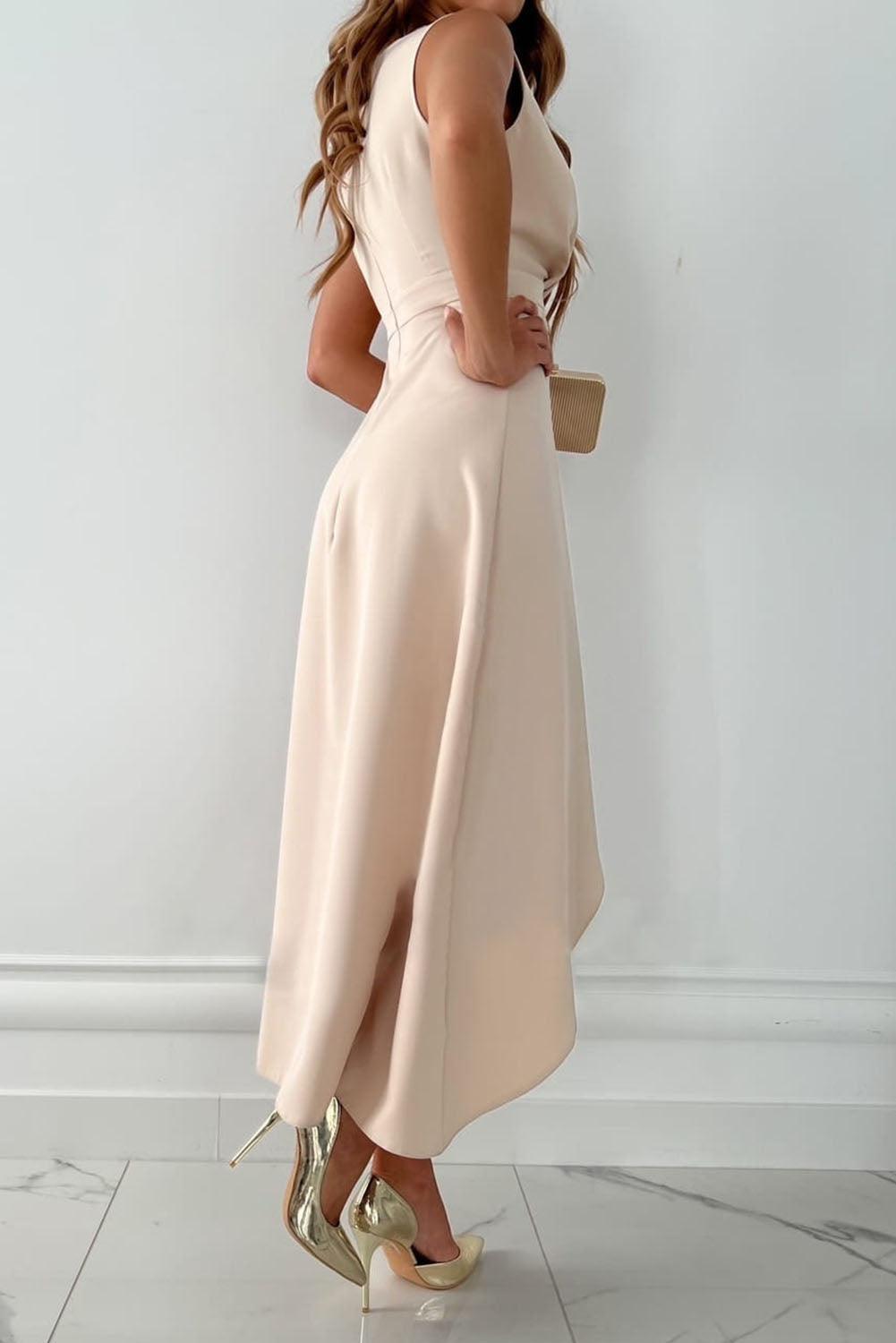 Marlowe & June™ |Midi Wrap Dress with V-Neck