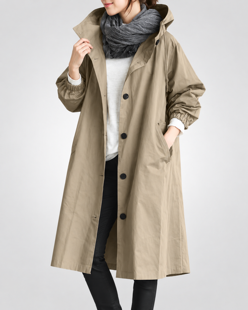 Brooklyn™ | Warm Long Trench Coat With Hood