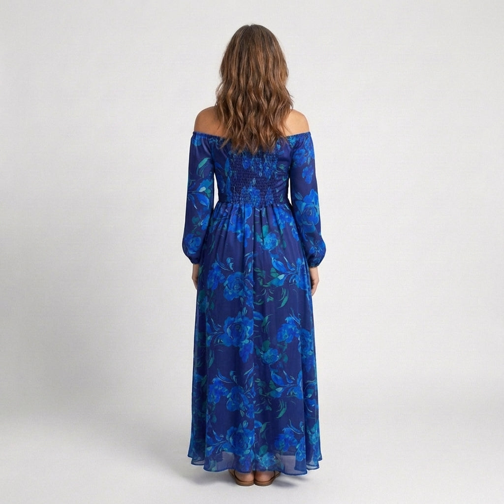 Marlowe & June™ | Off Shoulder Floral Maxi Dress