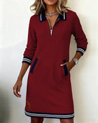 Harper | Zip Collar Dress