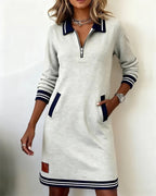 Harper | Zip Collar Dress