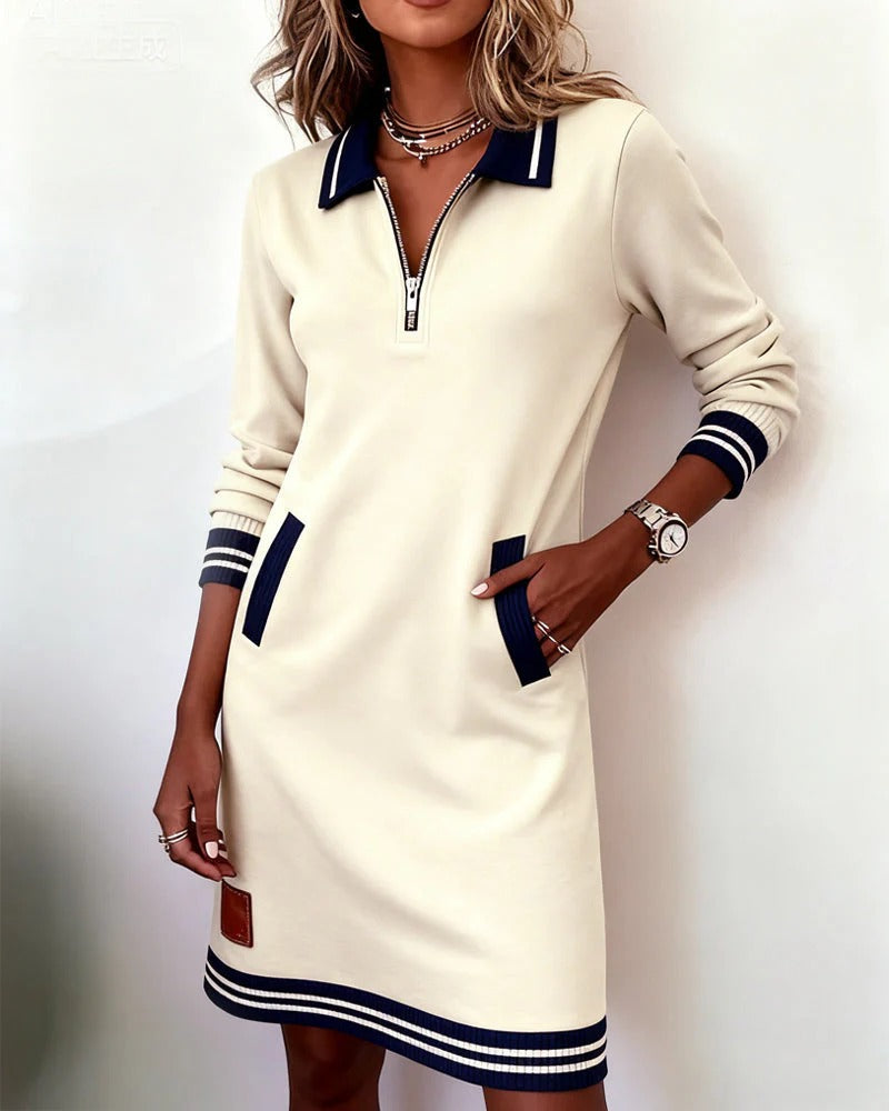 Harper | Zip Collar Dress