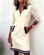 Harper | Zip Collar Dress