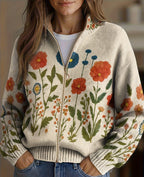 Wrenna | Wildflower Meadow Zip Cardigan